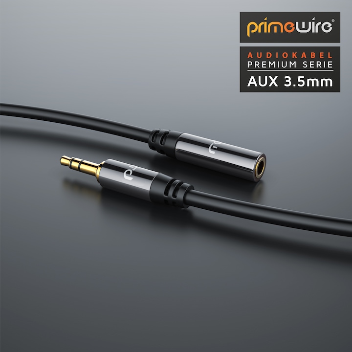 Produktbild Primewire 3,5mm Klinke Audio Kabel, AUX, HiFi Audio Klinkenkabel / Verlängerungskabel (3 m, 3.5mm Klinke (AUX))