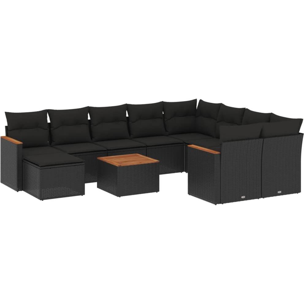 VidaXL, Gartenlounge, 10-tlg. Garten-Lounge-Set mit Kissen