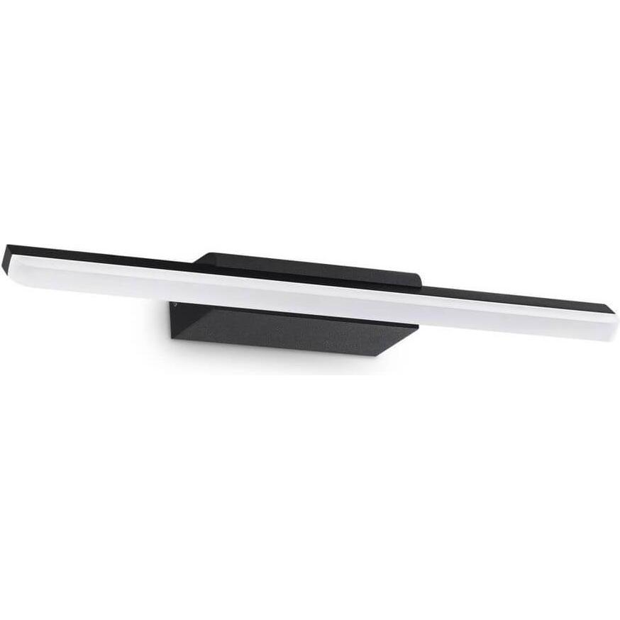 Ideal lux, Gartenbeleuchtung, RIFLESSO LED Wandleuchte 11W Schwarz IP44 warmweiss 302225 (1100 lm, IP44)