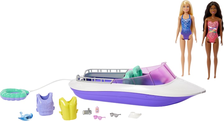 Productafbeelding Barbie "Zeemeerminnen Power" speelset met poppen en boot, speelgoed voor kinderen vanaf 3 jaar