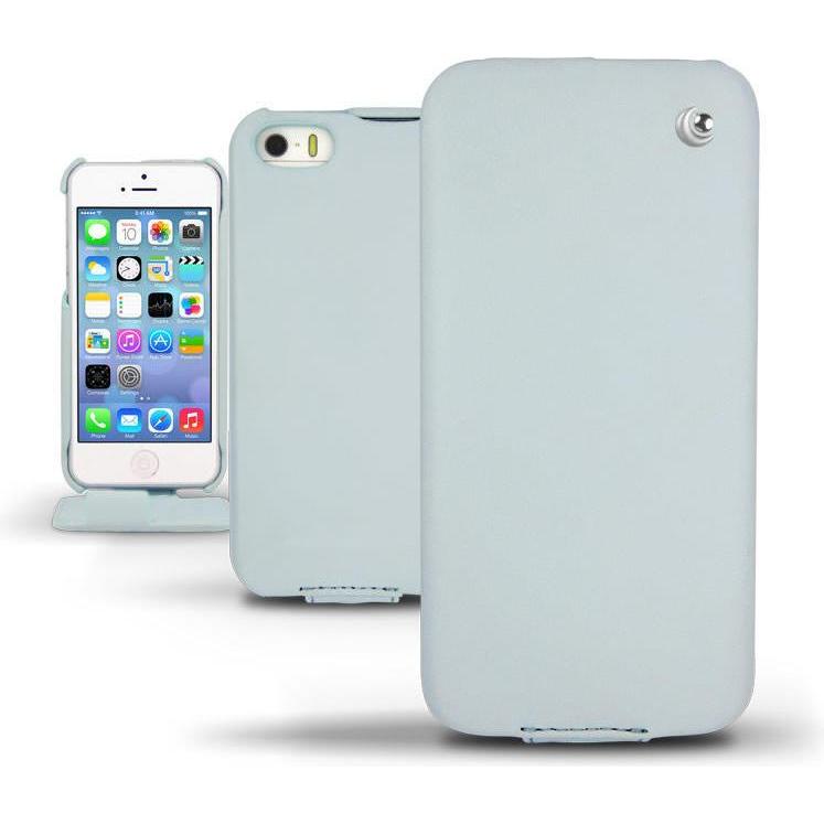 Noreve Lederschutzhülle vertikal (Apple iPhone 5s), Smartphone Hülle, Blau