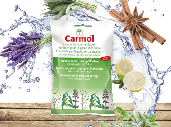 Actual product image Carmol Neck sweets without sugar tray