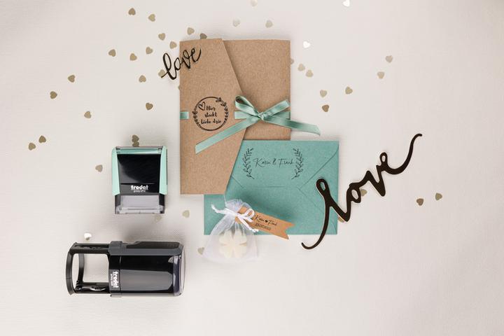 Actual product image Trodat Typomatic Printy 4.0 Pastel Edition, self-inking stamp for self-setting