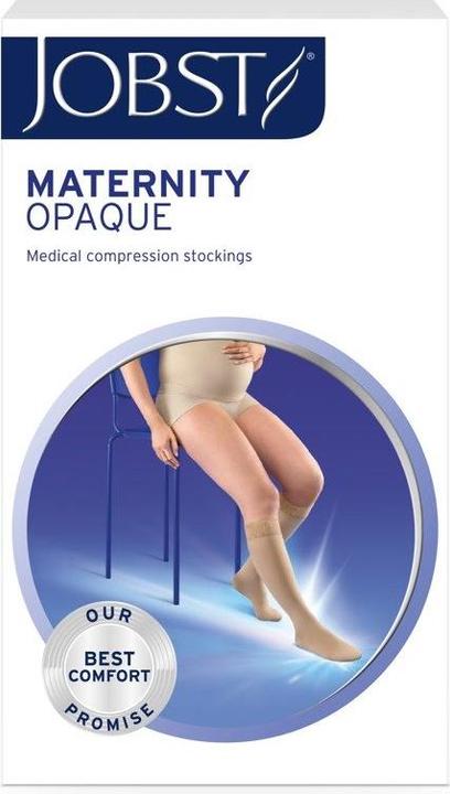 Actual product image Jobst Maternity Opaque KKL2 AD Wadenstrumpf Regular mit Spitze Komfortsohle Zickzack-Abschlussbündchen Sof