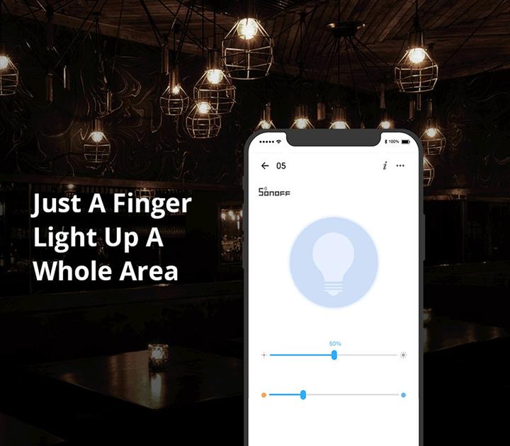 Image du produit Sonoff B02-F-A60 - Ampoule à filament LED intelligente Wi-Fi (cyan) (E27, 806 lm, 1x)