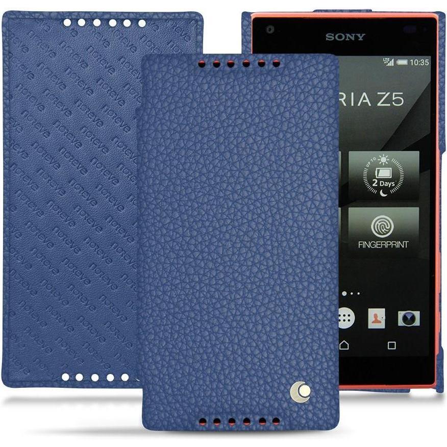 Thumbnail - Noreve Lederschutzhülle horizontal (Sony Xperia Z5 Compact), Smartphone Hülle, Blau