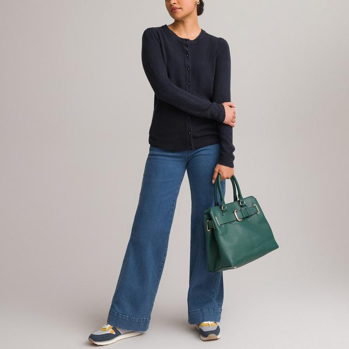 Produktbild Anne Weyburn Cardigan mit rundem Ausschnitt und Knopfleiste (40)