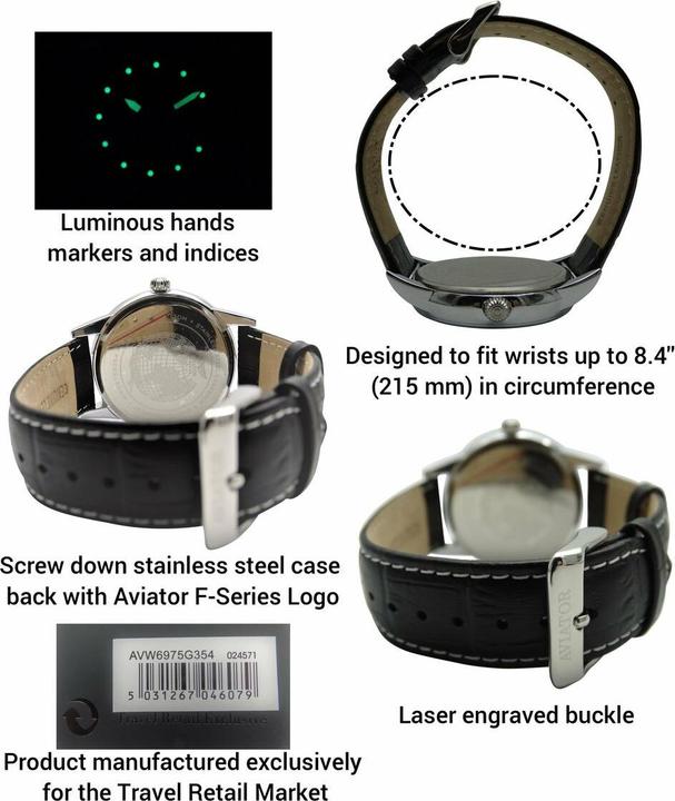 Actual product image Aviator Herrenuhr AVW6975G354 (Ø 45 mm) (45 mm)