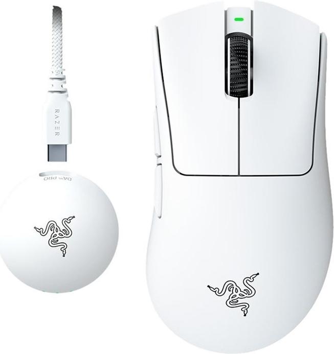 Actual product image Razer Deathadder V4 Pro Mouse White (Wireless)