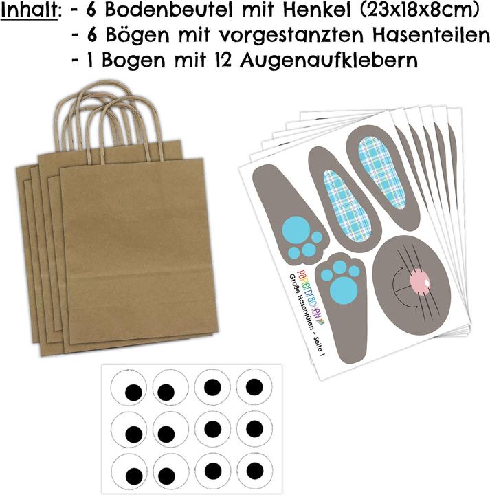 Produktbild Papierdrachen XXL Osterhasentüten (Geschenkbox, 6 x)