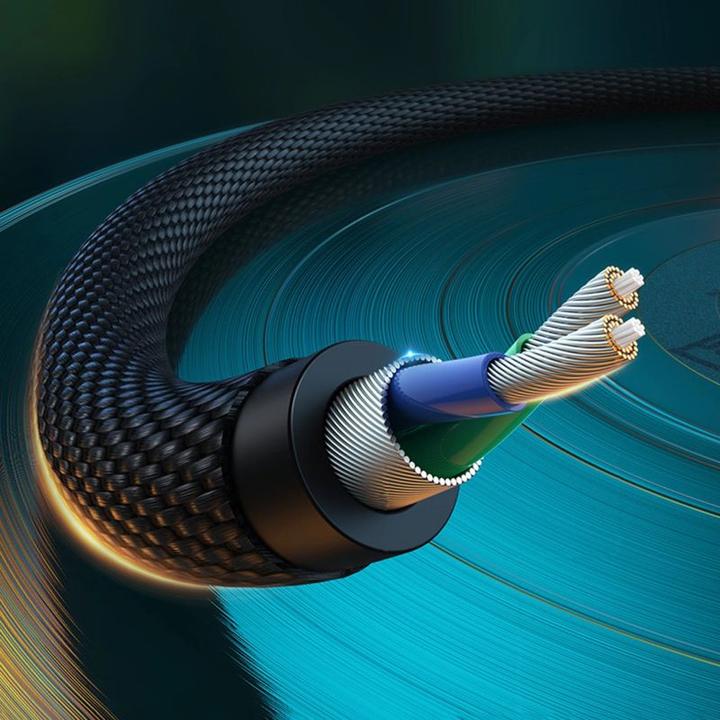Actual product image Ugreen AV170 2x RCA cable (Cinch) jack 3.5mm, 2m (black) (2 m, Cinch Cables)