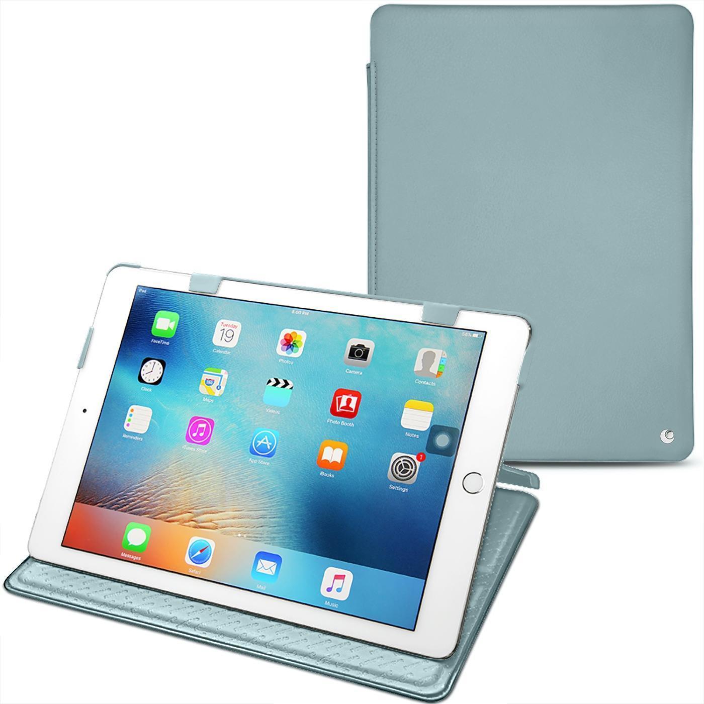 Noreve Lederschutzhülle horizontal (iPad Pro 9.7 2016 (1. Gen)), Tablet Hülle, Blau