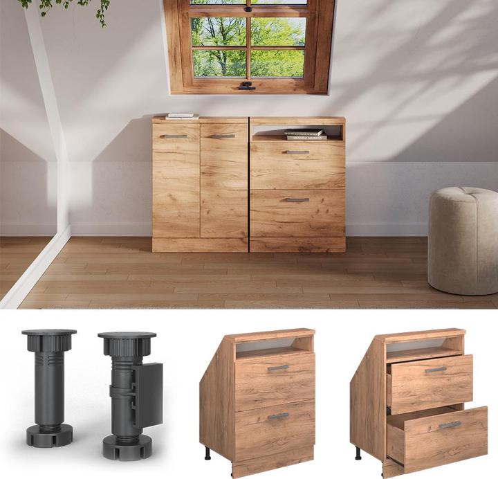 Produktbild Vicco Küchenschrank für Dachschrägen R-Line (60 x 46 x 81.60 cm)