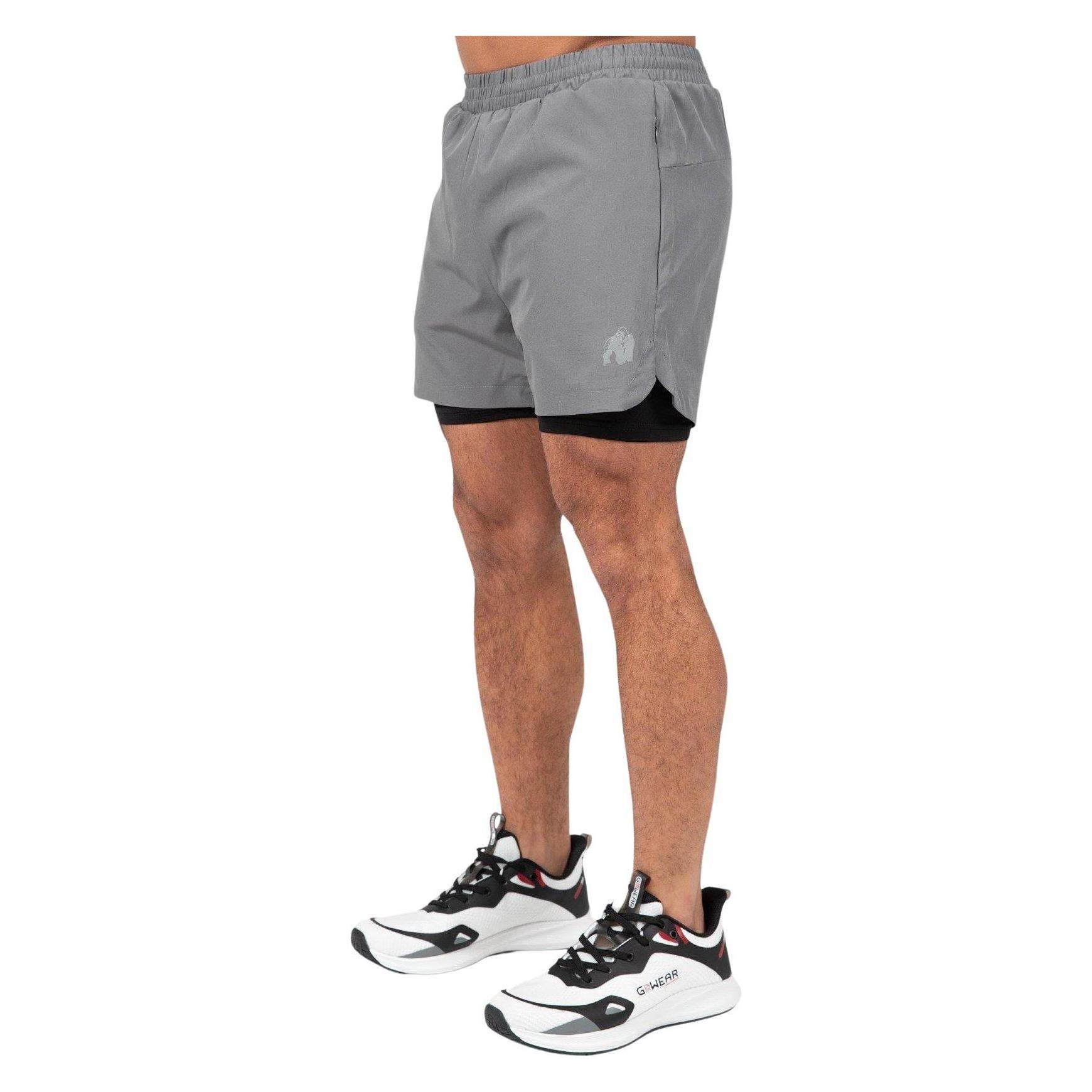 Gorilla Wear, Herren, Shorts, Cortez 2 In 1 Shorts - Anthrazit, Grau, (L)