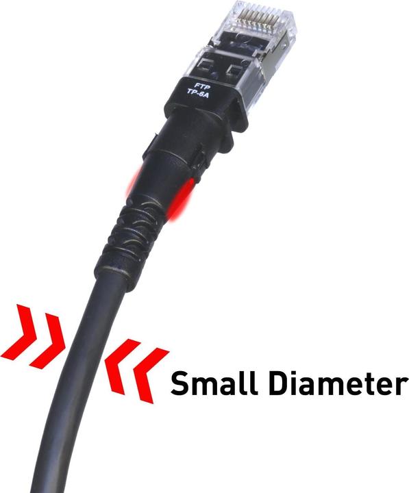 Produktbild PatchSee Patchkabel ThinPATCH Cat 6A, U/FTP, 1.2 m, Schwarz 10 Stück (U/FTP, CAT6a, 1.20 m)