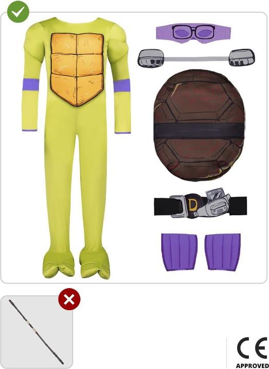 Produktbild Metamorph Teenage Mutant Ninja Turtles – Donatello Kostüm für Kinder (158, 164)
