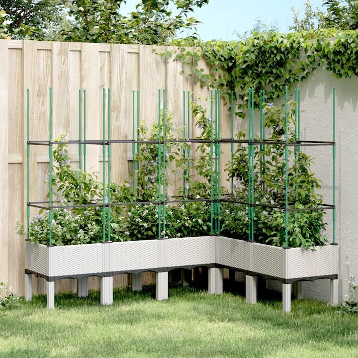 Actual product image VidaXL Planter with trellis PP