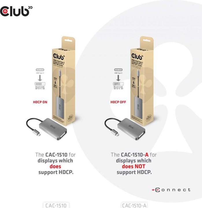 Actual product image Club 3D USB Typ-C zu (DVI, 24.50 cm)