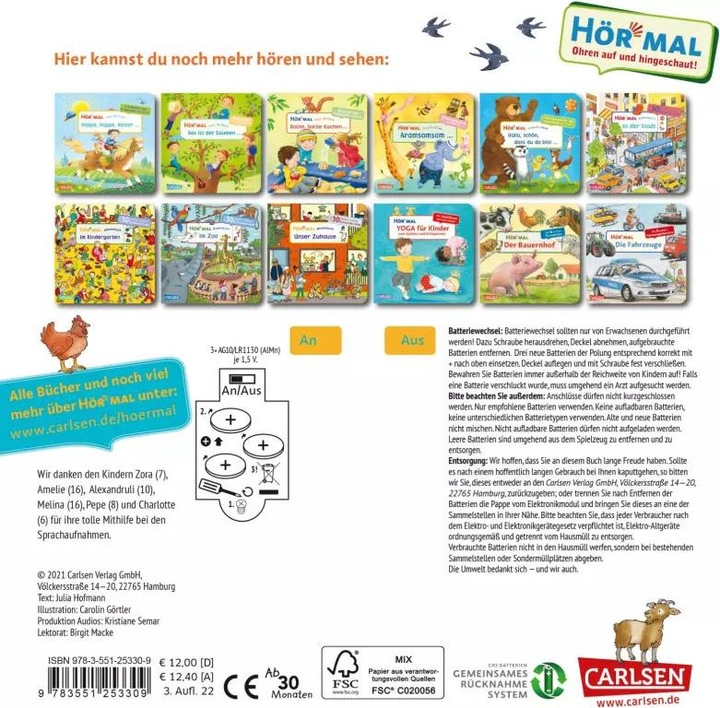 Produktbild Hör mal (Soundbuch): Wimmelbuch: Auf dem Bauernhof (Deutsch, Julia Hofmann, 2021)