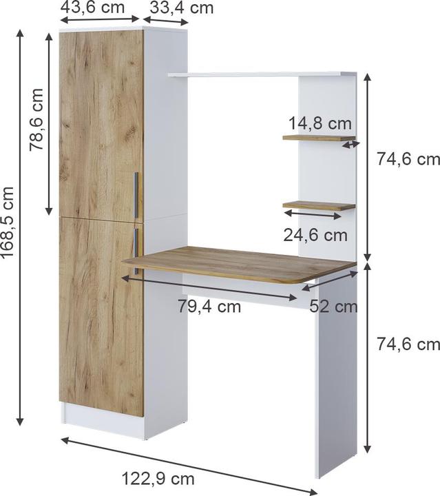 Produktbild Vicco Tessa (122.90 x 52 x 168.50 cm)