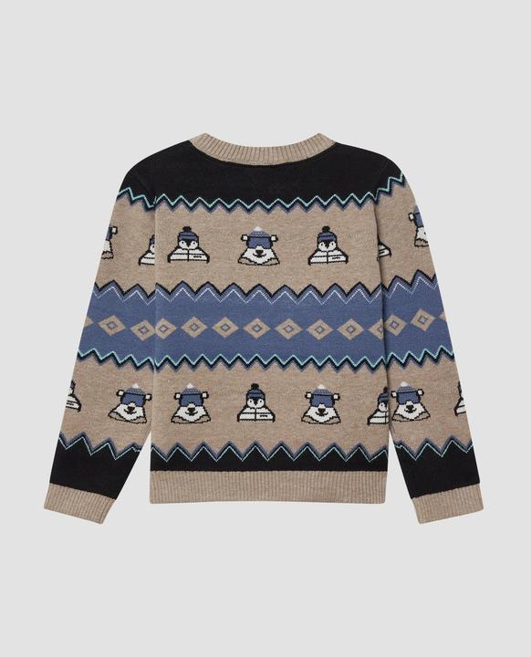 Produktbild s.Oliver Strickpullover Langarm-Jacquardpullover im Regular Fit mit Rundhalsausschnitt (98)