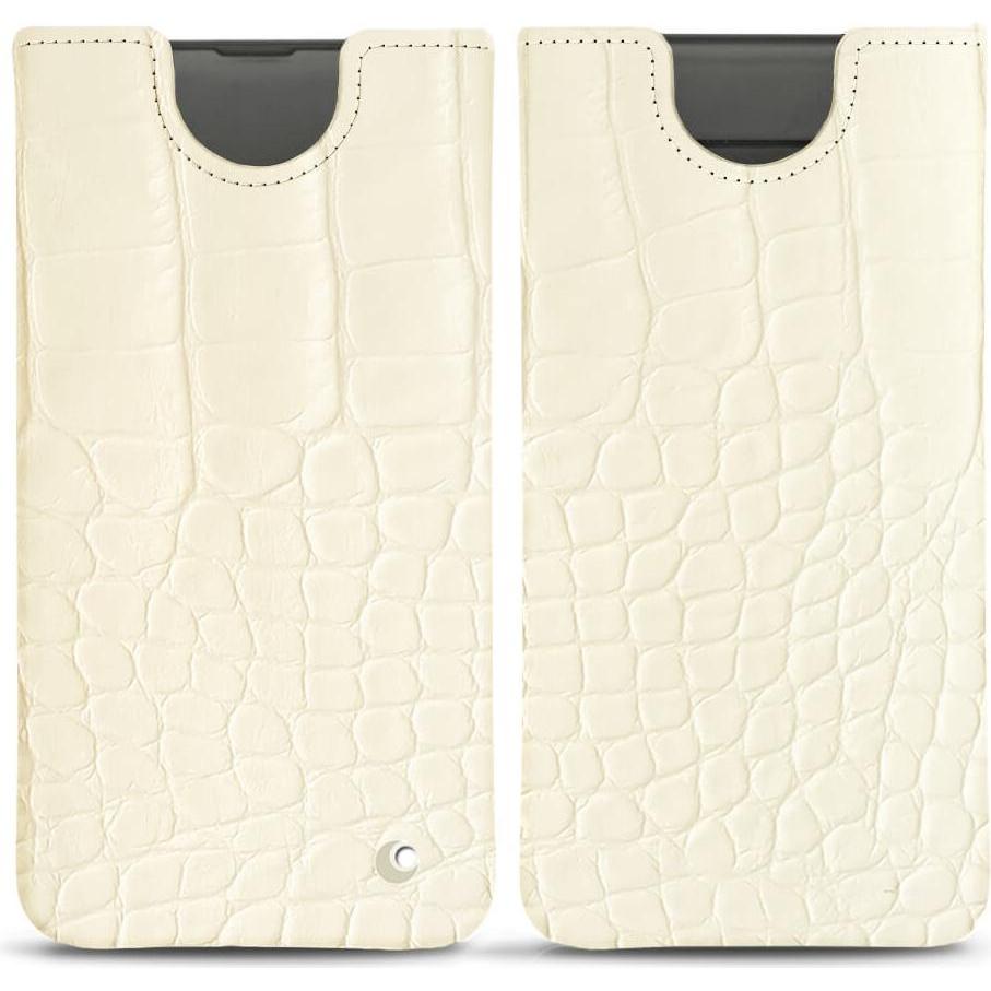 Noreve Lederschutzhülle (Samsung Galaxy S10+), Smartphone Hülle, Beige