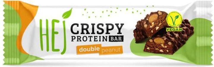 HEJ Nutrition Hej Vegan Crispy Bar (45G) (Groundnut, Cocoa, Double Peanut, Chocolate, 1 pcs., 45 g)