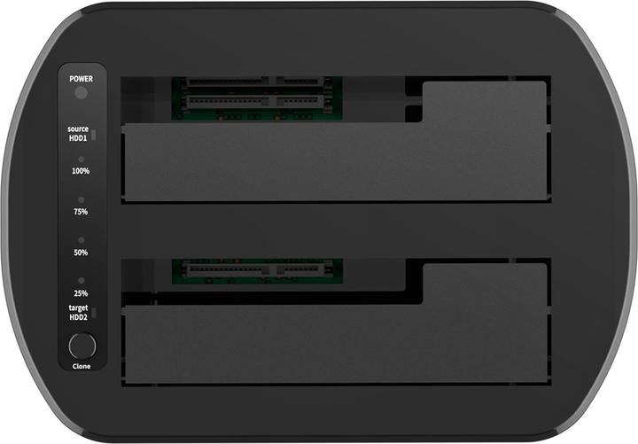 Actual product image Aisens ESTACION DOCKING DOBLE ASDS-D03B SATA 2.5 3.5 A USB 3.0 3.1 GEN1 CLONE (3.5", 2.5")