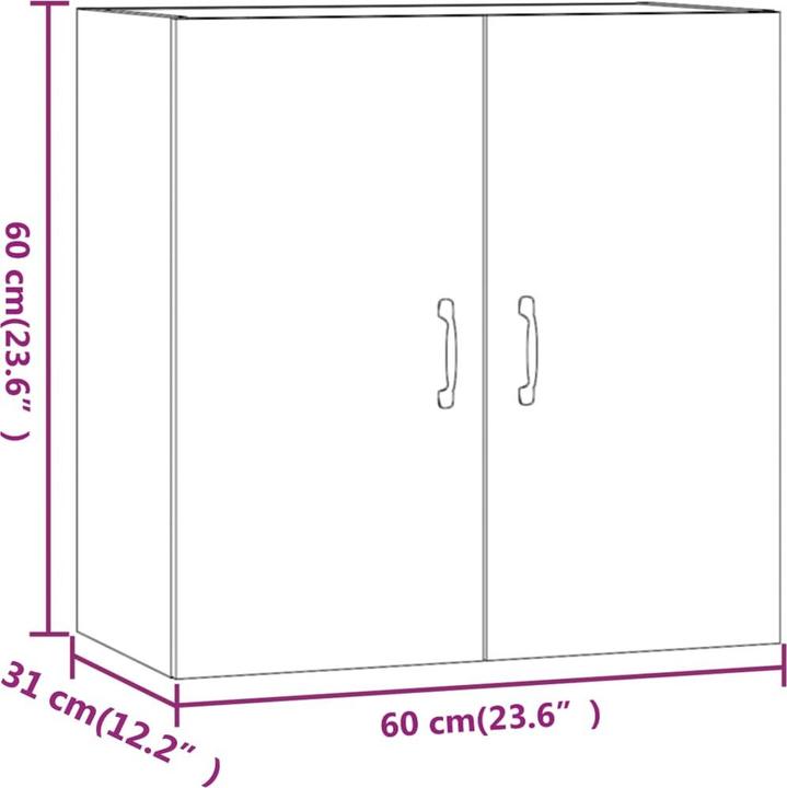 Immagine prodotto vidaXL Wandschrank (60 x 31 x 60 cm)