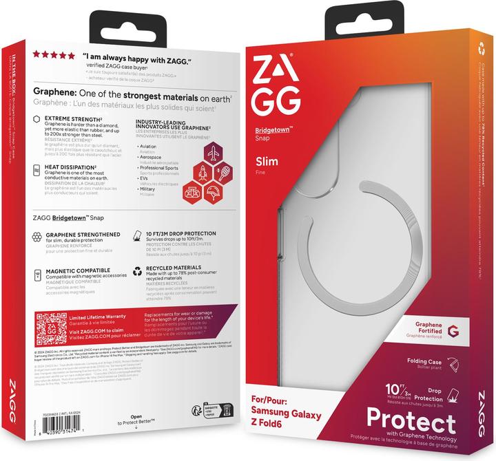 Image du produit Zagg Bridgetown Snap Hoesje Geschikt voor Samsung Galaxy Z Fold 6 - Back Cover (Samsung Galaxy Z Fold6)