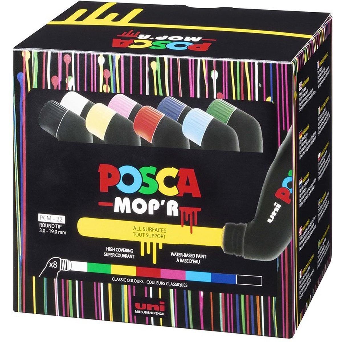 Posca, Evidenziatori, MOP'R PCM-22 punta tonda XXL (8 x)