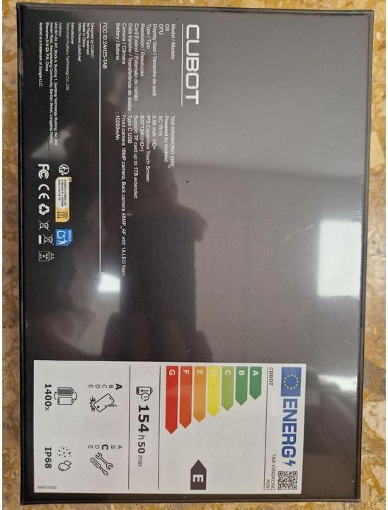 Actual product image Cubot Tablet KING KONG MINI 6 GB RAM 128 GB 8,7" Schwarz (4G, 8.70", 128 GB, Black)