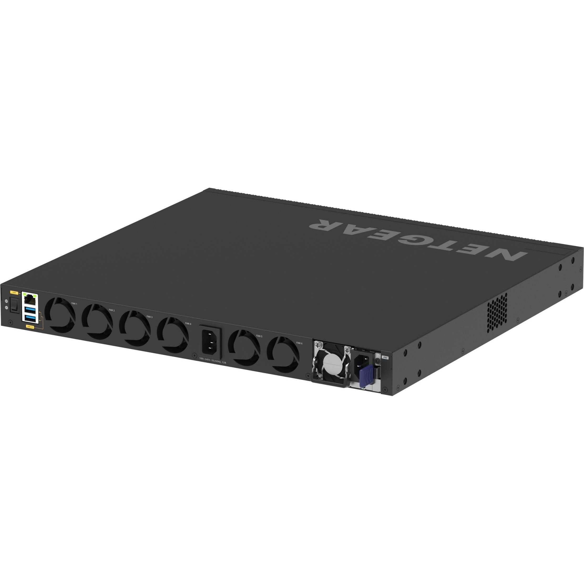Netgear 48PT M4350-36X4V Managed Switch (40 Ports), Netzwerk Switch, Schwarz