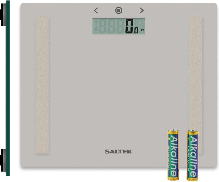 Produktbild Salter 9113 GFEU12 Compact Glass Analyser Bathroom Scales, Grey (150 kg)
