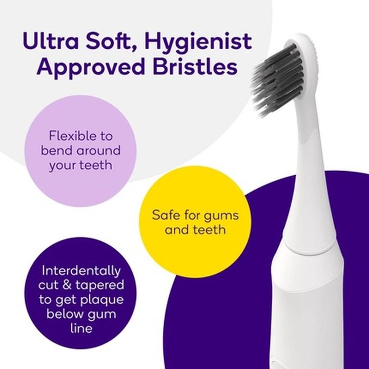 Actual product image Hairburst Burst Original Sonic Electric Toothbrush for Adults Black - Soft Bristle Deep (Sonic toothbrush)