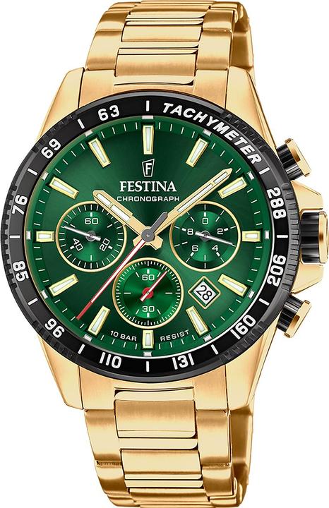 Immagine prodotto Festina Cronografo senza tempo (Orologio da polso analogico, Cronografo, 45 mm)