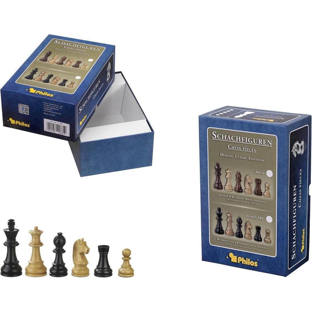 Philos Nero/Marrone Pezzo Di Scacchi Luigi Xiv