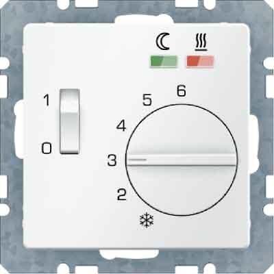 Thumbnail - Berker BERK Fussbodentemperaturregler, Thermostat, Weiss