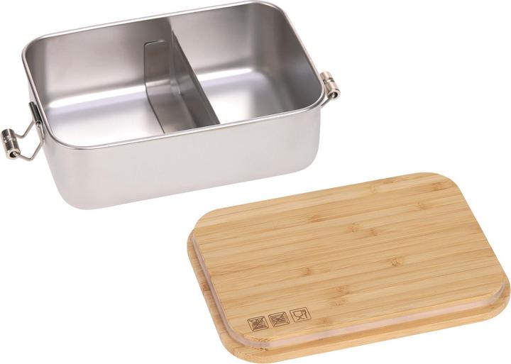 Actual product image Lässig Lunch Box Stainless Steel Bamboo Nature