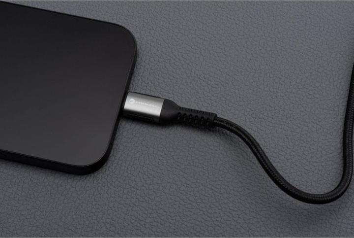Actual product image Forcell Cable F-ENERGY C257 cable USB A to Lightning 2,4A 12W Cafule 3 m czarny (3 m, 12 W)