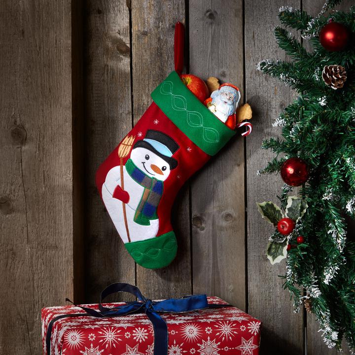 Actual product image tectake Snowman Christmas stocking