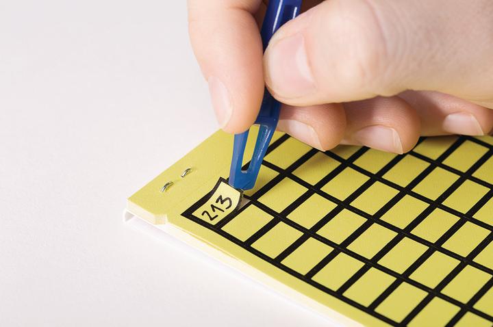 Actual product image HellermannTyton Fabric labels without black frame 15 mm 9 mm yellow (TAG122B-270-YE)