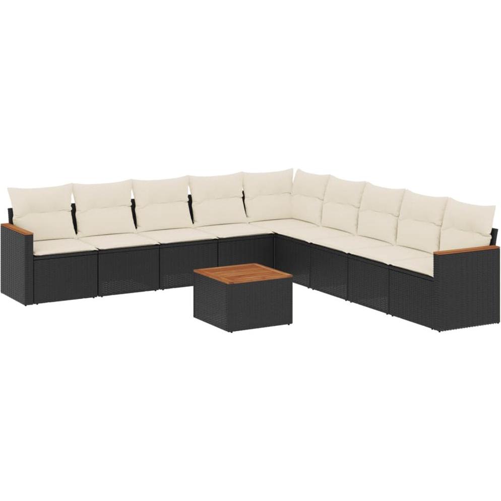 VidaXL, Gartenlounge, 10-tlg. Garten-Lounge-Set mit Kissen