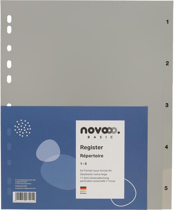 Actual product image Novooo Index PP grey A4+