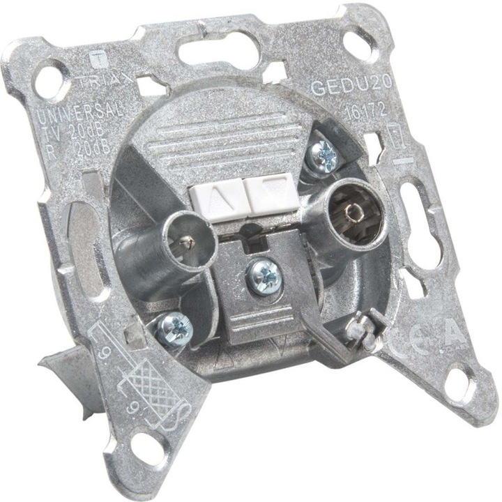 Actual product image Triax GEDU 20 socket silver (Antenna cable)