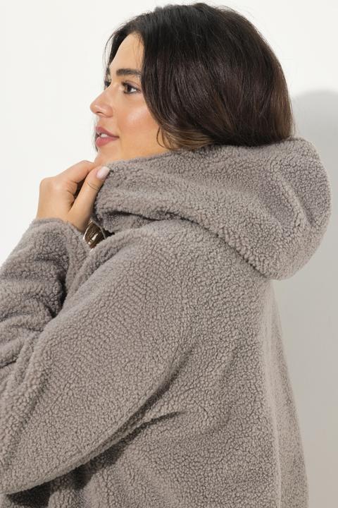 Actual product image Ulla Popken Teddy Fleece Hooded Jacket (42, 44)