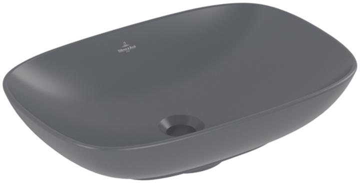 Villeroy & Boch V&B Aufsatzwaschtisch LOOP & FRIENDS mit ÜL 560x380mm graphite C+ (380 mm, 560 mm)