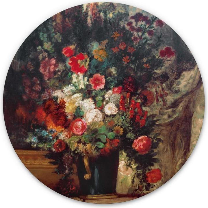 Produktbild Trenddeko Vase mit Blumen auf einer Konsole (30 x 30 cm)