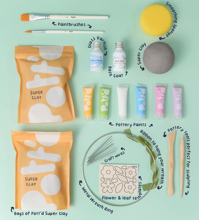 Produktbild Pott'd Mini-Töpfer-Set Blütenkranz