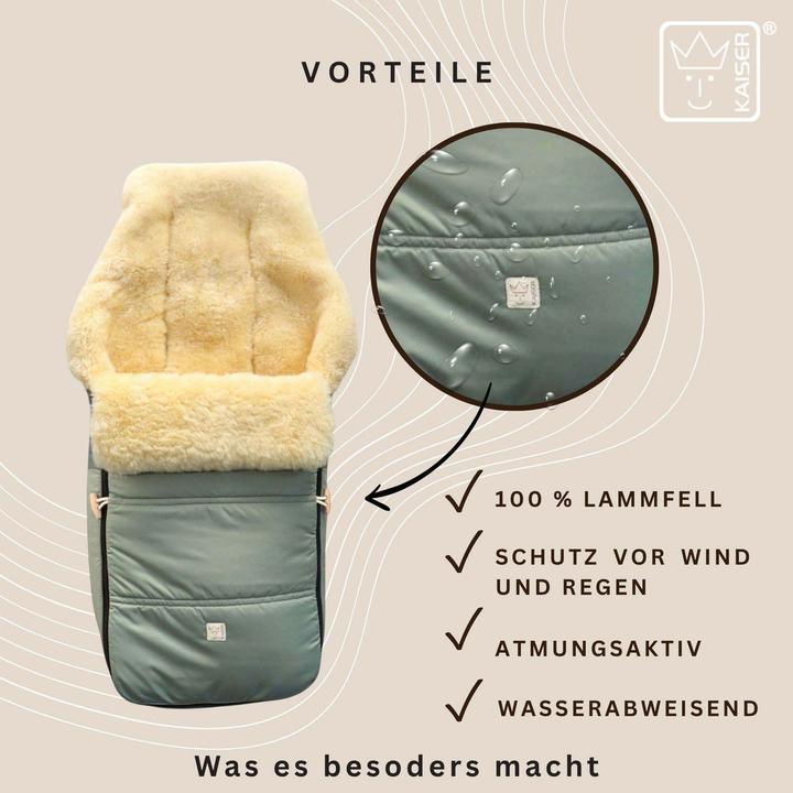 Image du produit Kaiser Baby Kaiser Lammfell Fusssack Dublas 2.0, salbei green/grey